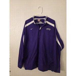 TCU Horned Frogs Mens Nike Windbreaker 1/4 Zip Short Sleeve - Medium